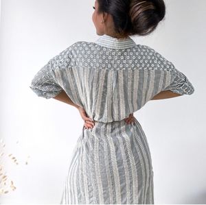 NWT ZARA EMBROIDERED PATCHWORK SHIRT DRESS